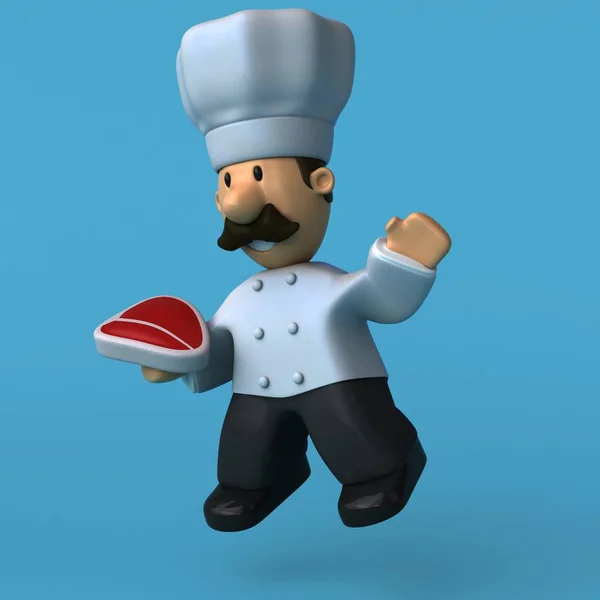 Divertido personaje de dibujos animados chef — Foto de Stock