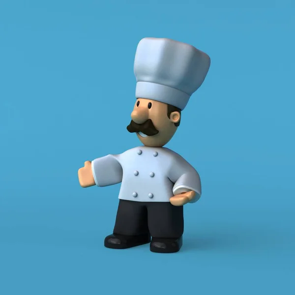 Divertido personaje de dibujos animados chef — Foto de Stock