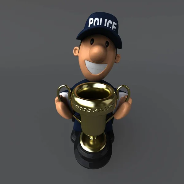 Homem da polícia - Ilustração — Fotografia de Stock