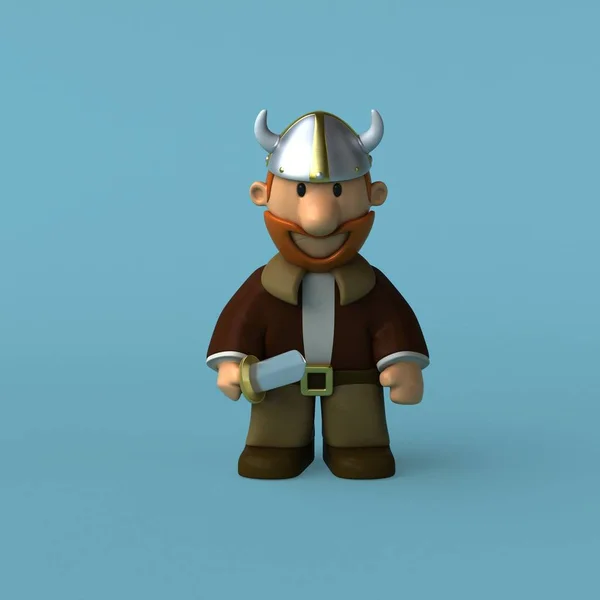 Personaje de dibujos animados vikingo — Foto de Stock