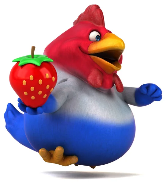 Kul kyckling med jordgubbe — Stockfoto