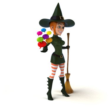 Seksi cadı holding kabarcıklar 