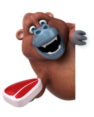 Eğlenceli çizgi film karakteri etli