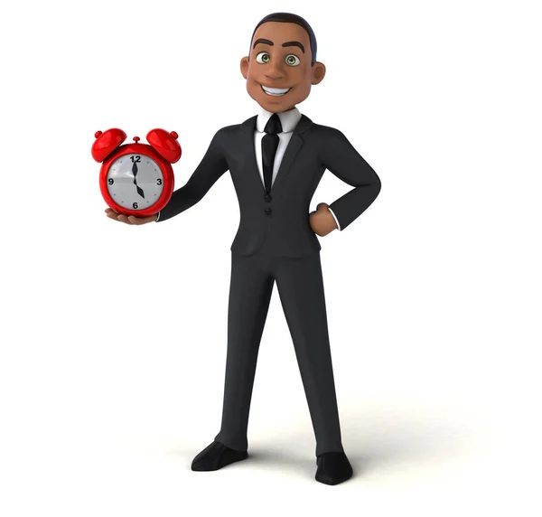 Businessman holding clock — Stock Photo, Image