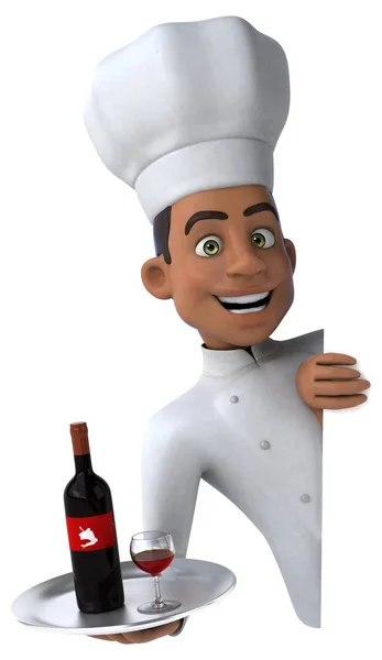 Шеф-кухар холдингу вина — стокове фото