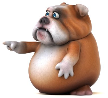 Eğlenceli bulldog - illüstrasyon