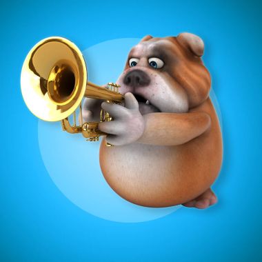 çizgi film karakteri müzik çalma 