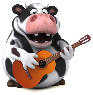 çizgi film karakteri gitar çalmak