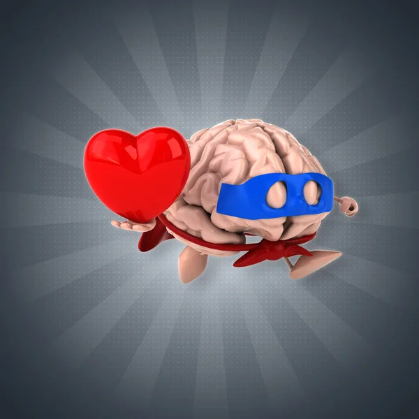 Zábava mozku se srdcem — Stock fotografie