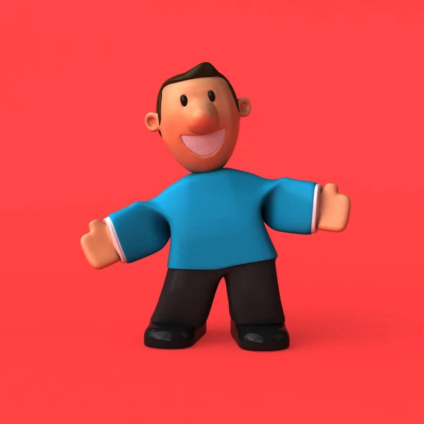 Personagem de desenho animado homem — Fotografia de Stock