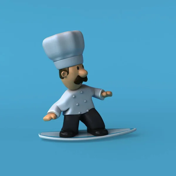 Divertido personaje de dibujos animados chef — Foto de Stock