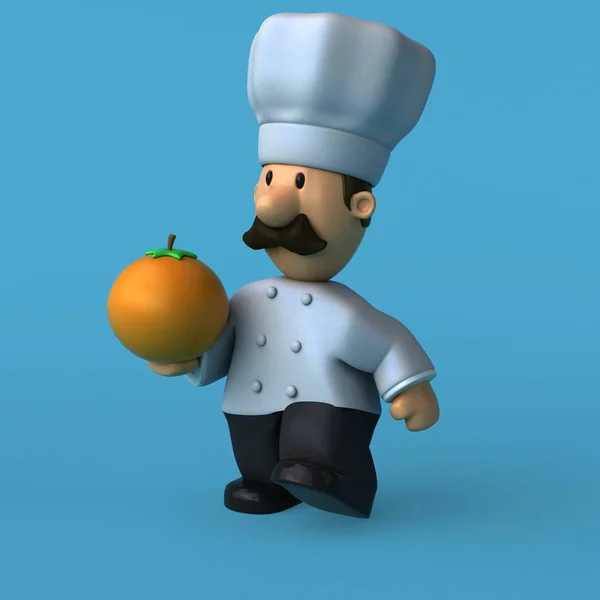 Divertido personaje de dibujos animados chef — Foto de Stock