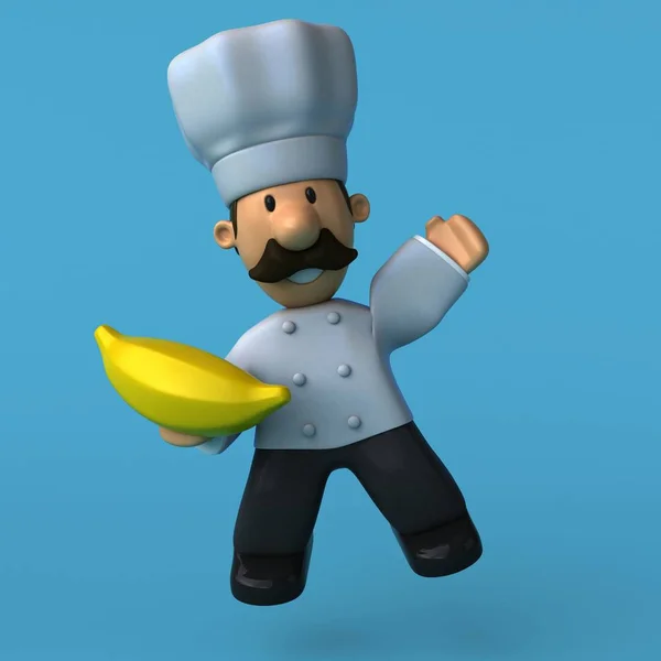 Веселий кухар мультиплікаційний персонаж — стокове фото