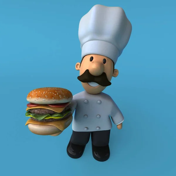 Personagem de desenho animado chef divertido — Fotografia de Stock