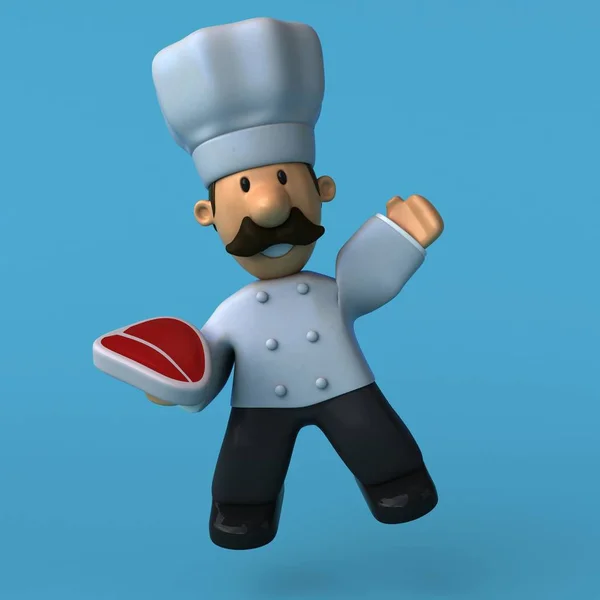 Divertido personaje de dibujos animados chef — Foto de Stock