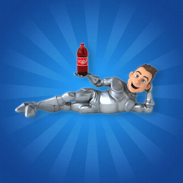 Knight innehav soda — Stockfoto