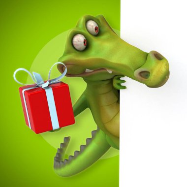 komik karikatür karakter holding Hediyelik