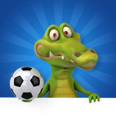 komik çizgi film karakteri ile Top   