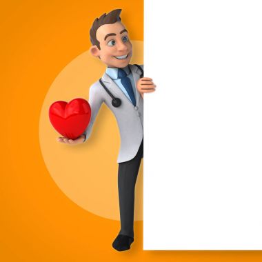 Doktor kalbi tutuyor.