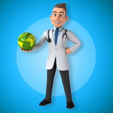 Doktor holding gezegen
