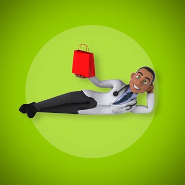 Doktor holding çanta