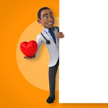 Doktor kalbi tutuyor.