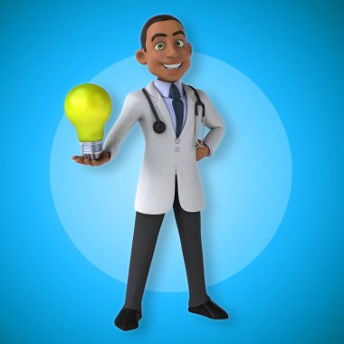 Doktor holding lamba