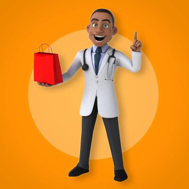  Doktor holding çanta 