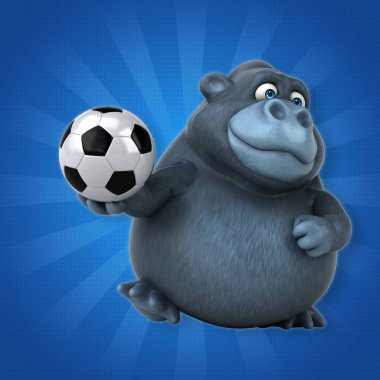 komik çizgi film karakteri ile Top   