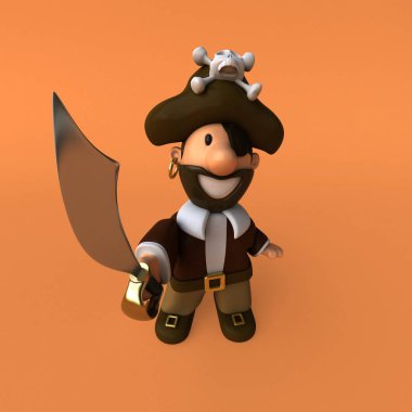 Eğlenceli korsan - illüstrasyon