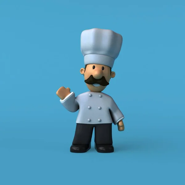 Personagem de desenho animado chef divertido — Fotografia de Stock