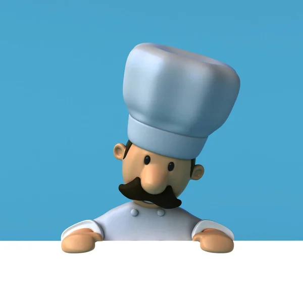 Divertido personaje de dibujos animados chef — Foto de Stock