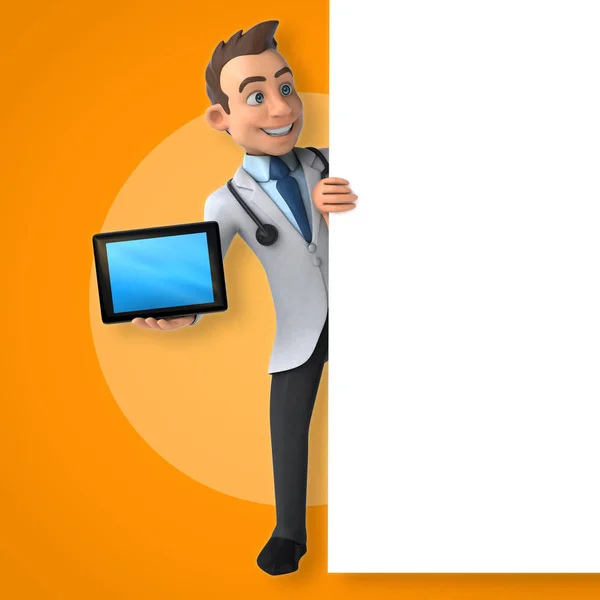 Doctor holding tablet — Stock Photo, Image