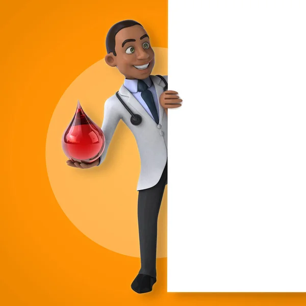 Doctor with blood drop — Stock Photo, Image