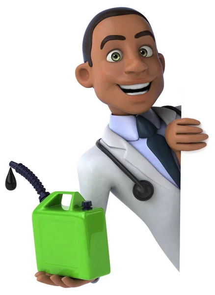 Doctor holding oil — Stock Photo, Image