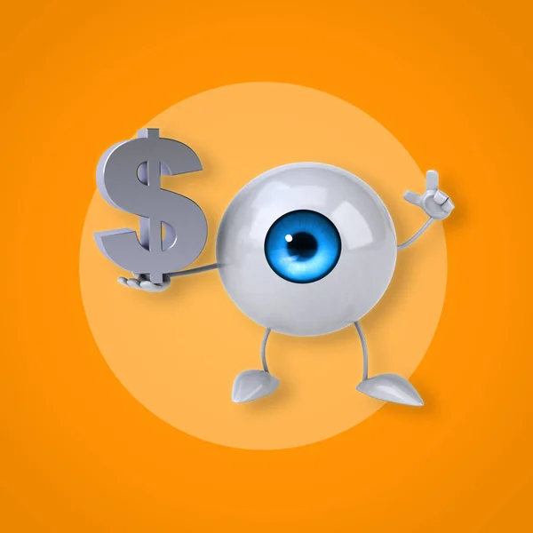 Eye holding dollar sign — Stock Photo, Image