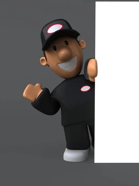 Funny cartoon character  Mechanic — Stock Photo, Image