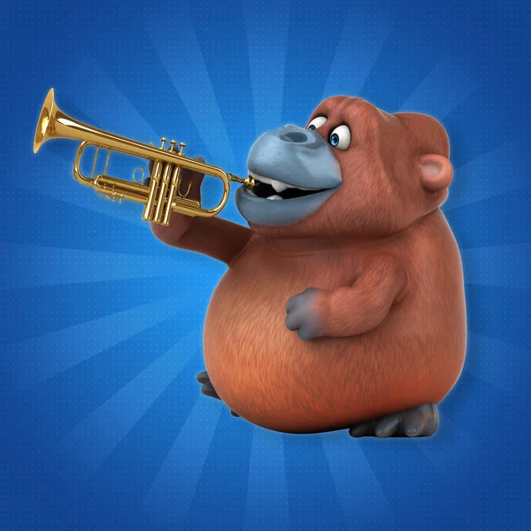 çizgi film karakteri müzik çalma 