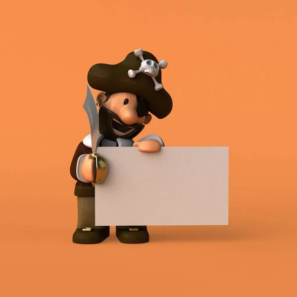 Pirata divertido - ilustração — Fotografia de Stock