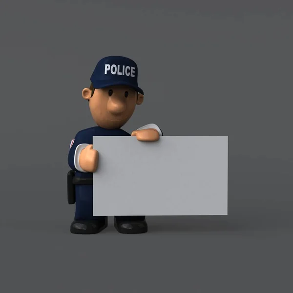 Personagem policial engraçado — Fotografia de Stock