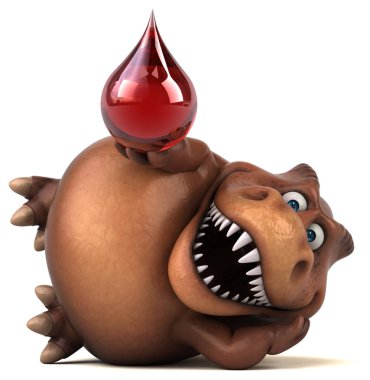  çizgi film karakteri ile kan damlası  