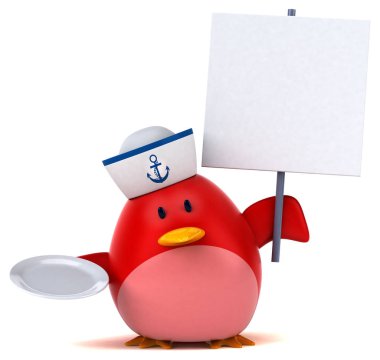 komik çizgi film karakteri plaka ile  