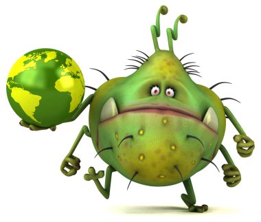 çizgi film karakteri ile gezegen  