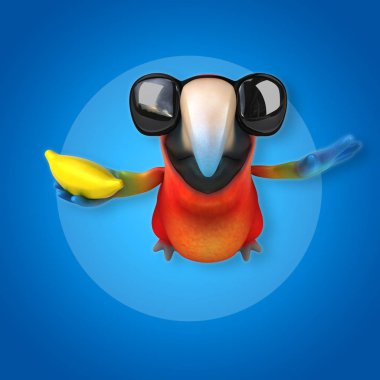 Çizgi film karakteri muz ile