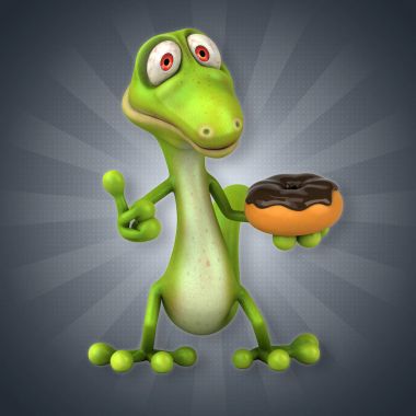  çizgi film karakteri ile çörek