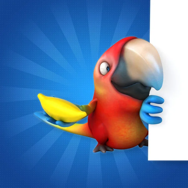 Personagem de desenhos animados com banana — Fotografia de Stock
