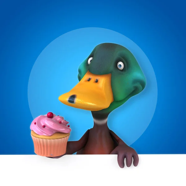 Seriefiguren med cupcake — Stockfoto