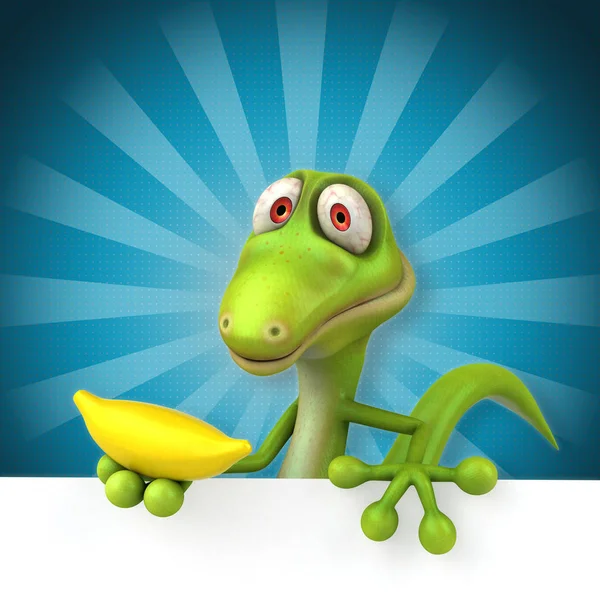 Çizgi film karakteri muz ile