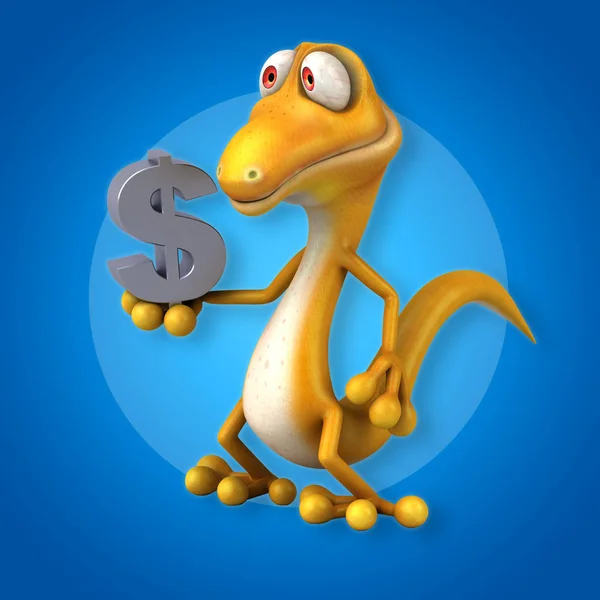 Χαρακτήρα κινουμένων σχεδίων με το Δολάριο — Φωτογραφία Αρχείου