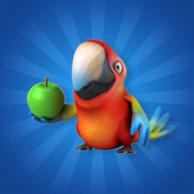  çizgi film karakteri ile elma